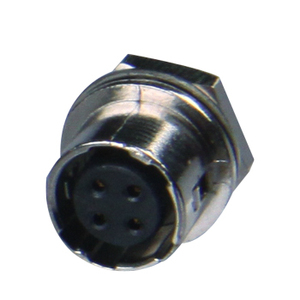 Mini push pull receptacle,Female,Shell size 1,Solder pins