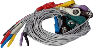 Custom cable assembly, ECG-Holter-5-pin-branch-wire-with-button