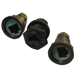 Waterproof RJ45 connector,Panel mount socket with two plug,M20,Shield or Unshield type,IP67